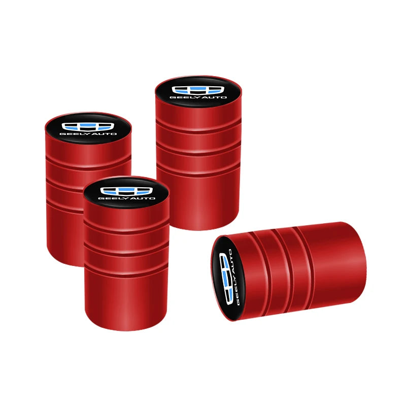 4pcs Car Tire Valve Caps Aluminum Alloy Dust Covers for Geely Models | Airtight Dus additional angle
