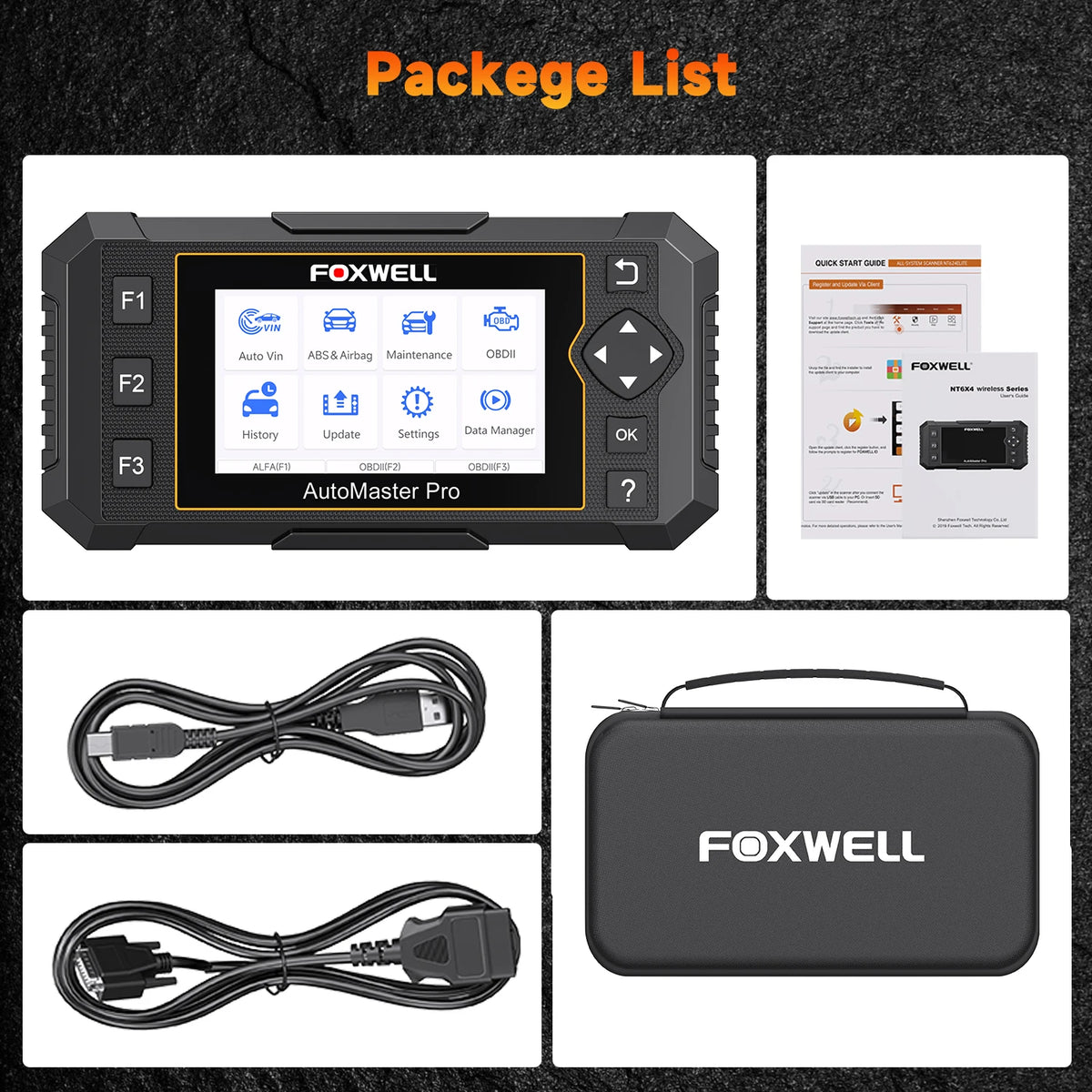 FOXWELL NT650 Pro OBDII Car Automotive Scanner Code Reader ABS SRS Bidirectional Car OBD2 Scanner 25 Maintenance Diagnostic Tool