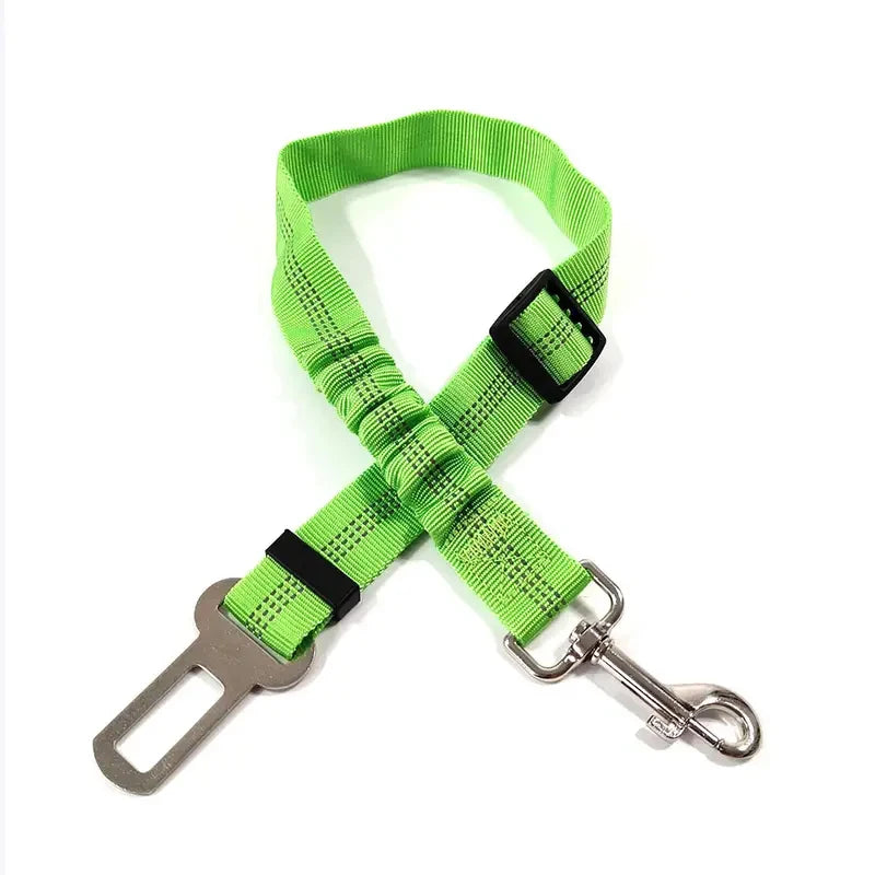 Reflective Dog Seat Belt for Cars | Adjustable Nylon Safety Harness with Bungee additional angle