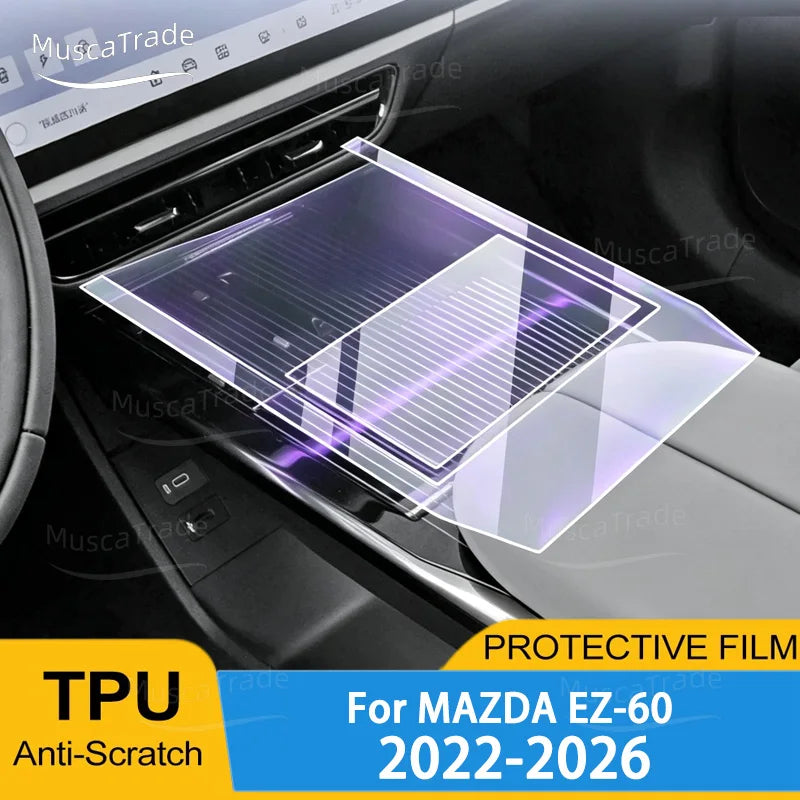 Car Interior Center Console Media Dashboard Navigation TPU Protector Film For MAZDA EZ-60 2025 2026