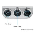 52MM 3 In 1 Oil Pressure Gauge, Volt Meter, and Water Temp Gauge Kit | Triple Meter additional angle