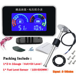 0-190 ohm Car Boat Digital Voltage Meter Voltmeter Ammeter Fuel Gauge with A5 Oil Tank Level Meter S