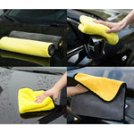 Microfiber Car Cleaning Towel for Washing and Drying close-up view