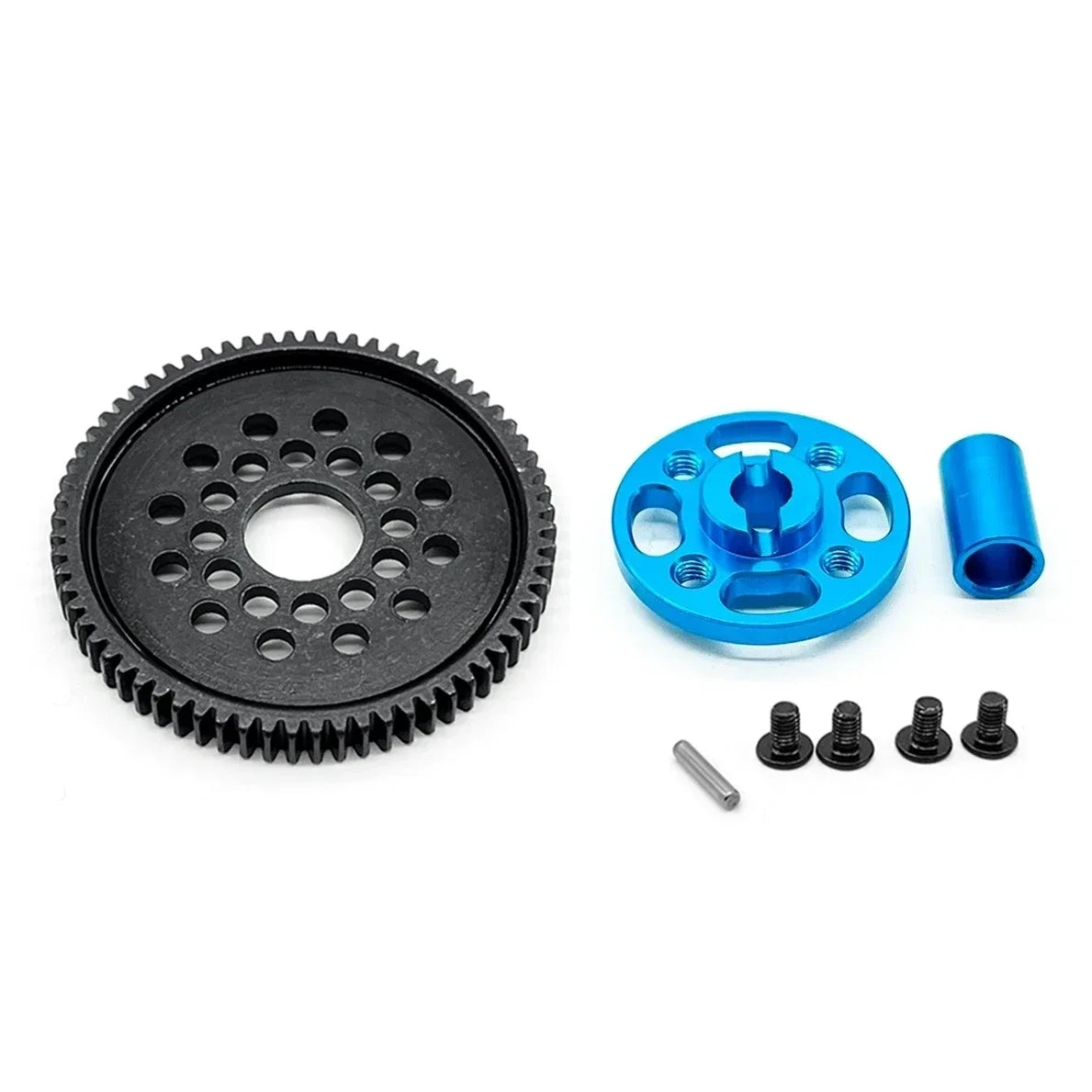 1SET 68T Metal Spur Gear & Gear Mount - High-Speed Upgrade Set 54500 for Tamiya TT-02/TT02 1/10 RC Car