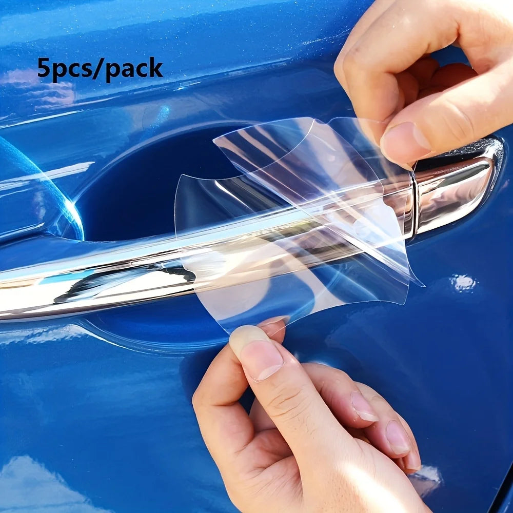 5pcs universal Invisible Car Door Handle Scratches Automobile Shakes Protective Vinyl Protector Film