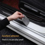 New Universal Imitation Carbon Fiber Leather Car Door Sill Protection Strip Tough And Du detail view