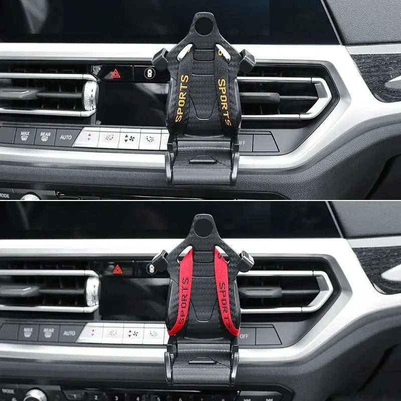 2025 Racing Seat Car Phone Holder | Suction Cup Smartphone Mount additional angle