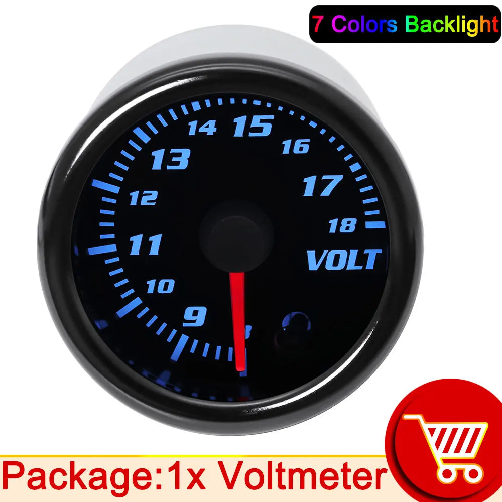 7 Color 2" 52mm Tachometer RPM Meter LED Car Auto Gauge | Universal for Gasoline Moto alternate view