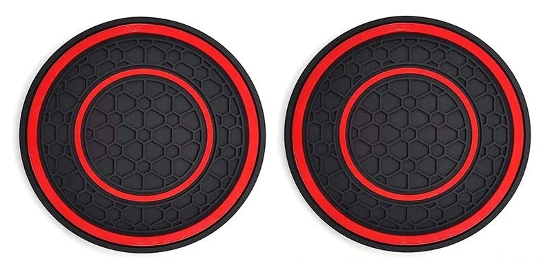2Pcs 7cm/2.75inch Car Center Console Anti Slip Pad Easy Clean Dustproof Coaster Pvc D alternate view