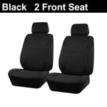 AUTO PLUS Sports Universal Polyester Car Seat Cover Set Fit Most Car Plain Fabric Bic alternate view