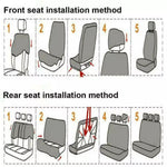 9pcs/Set Car Seat Cover Universal Leather Black Seat Protector Cover Complete Set of All Seasons Car Interior Accessories
