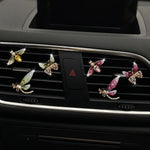 Butterfly Car Perfume Clip Dragonfly Shape Shiny Rhinestone Auto Air Outlet Freshener Perfume Clip for Car Accessories Interior