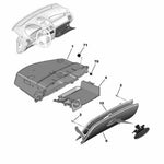 Car Interior Replacement Black Car Interior Handle Aftermarket Glove Box Parts Refurb alternate view