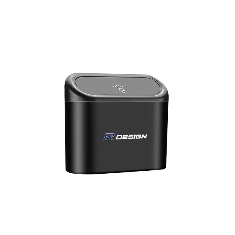 Car Trash Can Garbage Bin Storage Box Interior for Volvo Models | Black ABS alternate view