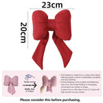 Cute Pink Bowknot Car Neck Pillow close-up view