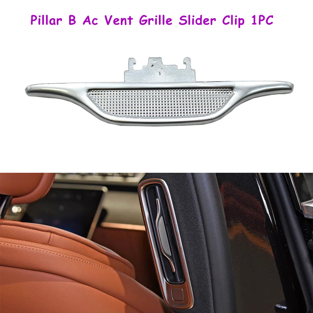 W223 Car Interior Left Right Middle Rear Pillar B AC Vent Grille Air Conditioning Outlet Grille Slider Clip For Benz S Class