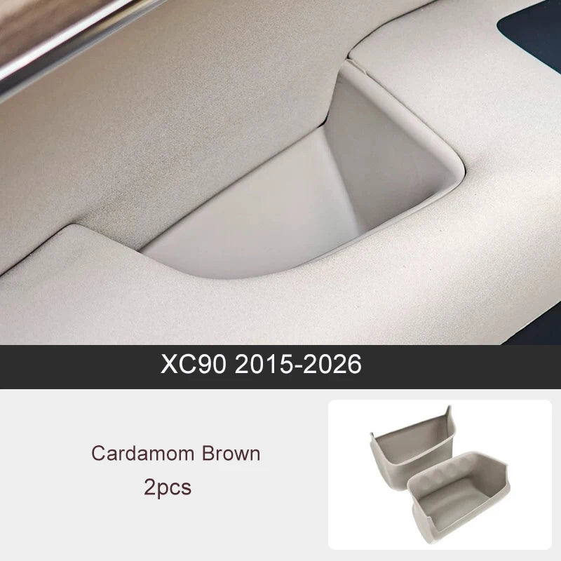 For Volvo XC90 Door Armrest Storage Box Silicone Pad Handle Box Pad 2015-2026 Car Deco close-up view