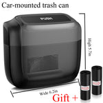 Mini Car Trash Can Hanging Storage Box ABS Side Door Built-in Trash Bag