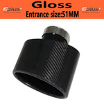 Oval Gloss Carbon Fiber Universal Car Muffler Tip Exhaust Pipe Nozzle Decoration | additional angle