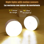 LED Smart Human Body Sensor Night Lights Emergency Automatic Lighting USB Charging Wireless Magentic Suction LED Cabinet Lights