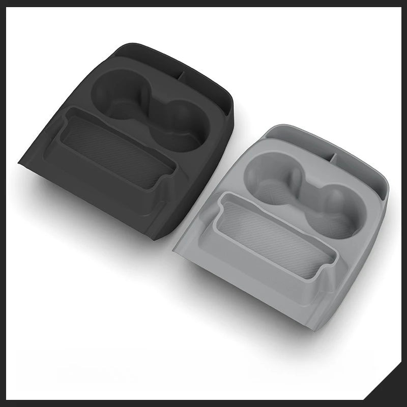 For Tesla Model Y Standard 2026 Multifunctional Silicone Central Control Cup Holder+Storage Box Glasses Holder Tray Accessories