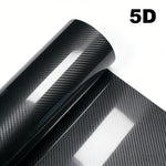 1-6m Carbon Fiber Car Body Vinyl Wrap Matte Accessories Glossy Black Sticker 3D 4D 5D 6D Auto Foil C