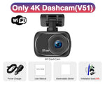 4K UHD Dash Cam | Dual Lens, GPS, WiFi, Night Vision & 4K Rear View Camera alternate view