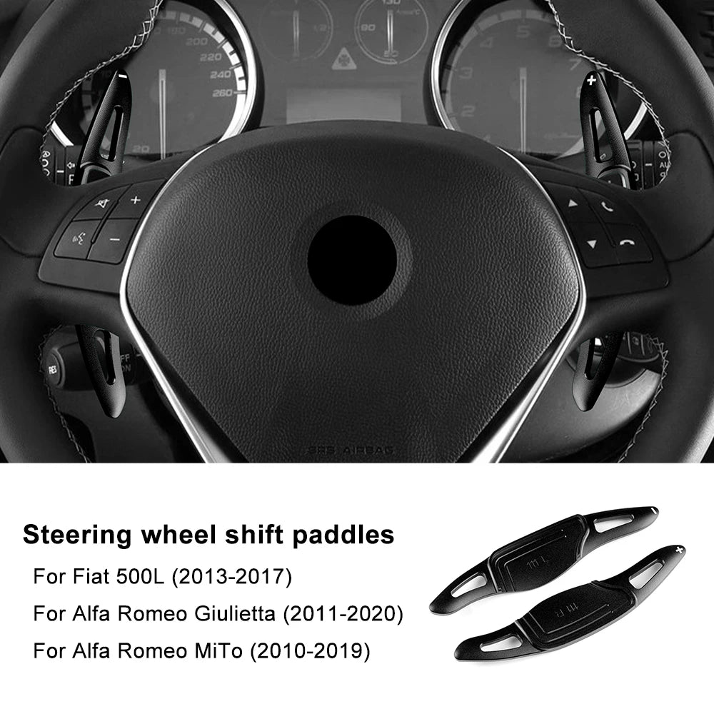 For Alfa Romeo Giulietta MiTo 2011-2019/Fiat 500L 2013-2017 Car Steering Wheel Shift Paddle DSG Extension Shifter Gear Stickers
