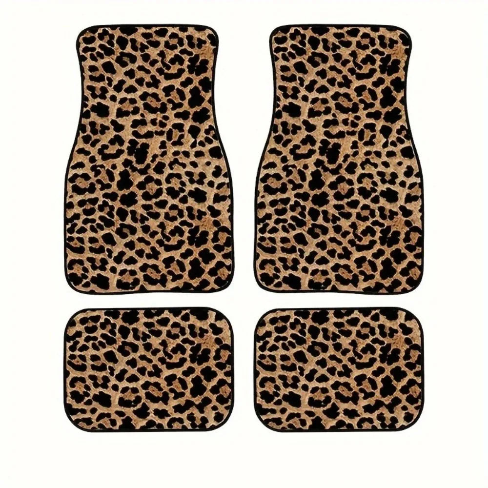 4Pcs Bohemian Car Floor Mats Anti-slip Heavy Duty Persian Carpet Dirty Resistant Car Decoration Car Floor Protector Rugs