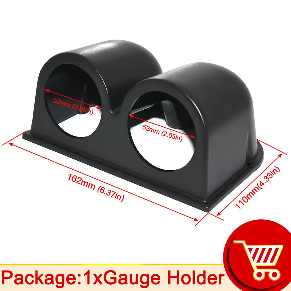 52mm 7 Color LED Car Gauge Set | Dual Display Boost Water Temp Oil Pressure Voltmet additional angle