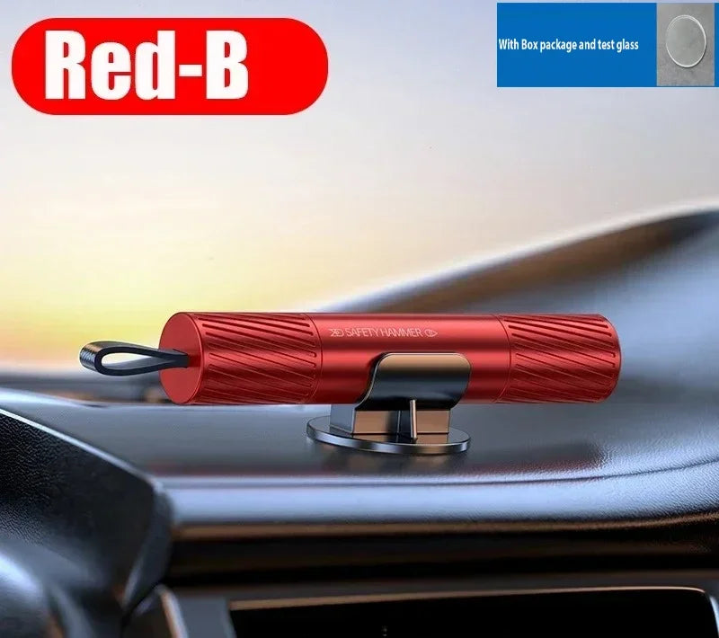 2 In 1 Car Safety Hammer | Emergency Glass Breaker and Seatbelt Cutter lifestyle view