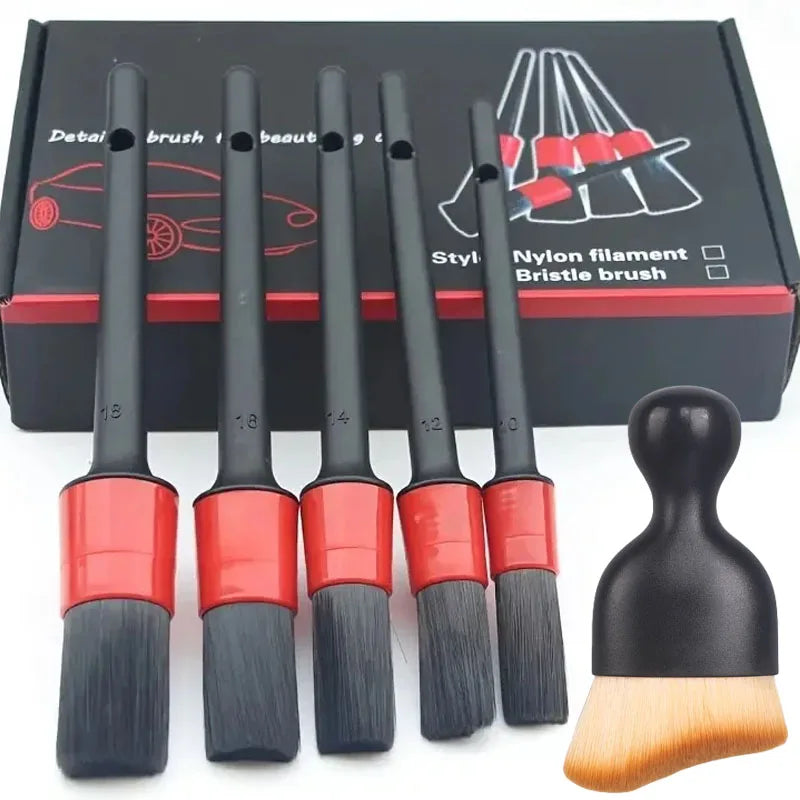 6pcs Detailing Brush Set Car Brushes Car Detailing Brush For Car Cleaning Detailing Brus detail view