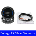 52mm Car Gauge Set | Digital Turbo Boost Water Temp Oil Pressure Voltmeter additional angle