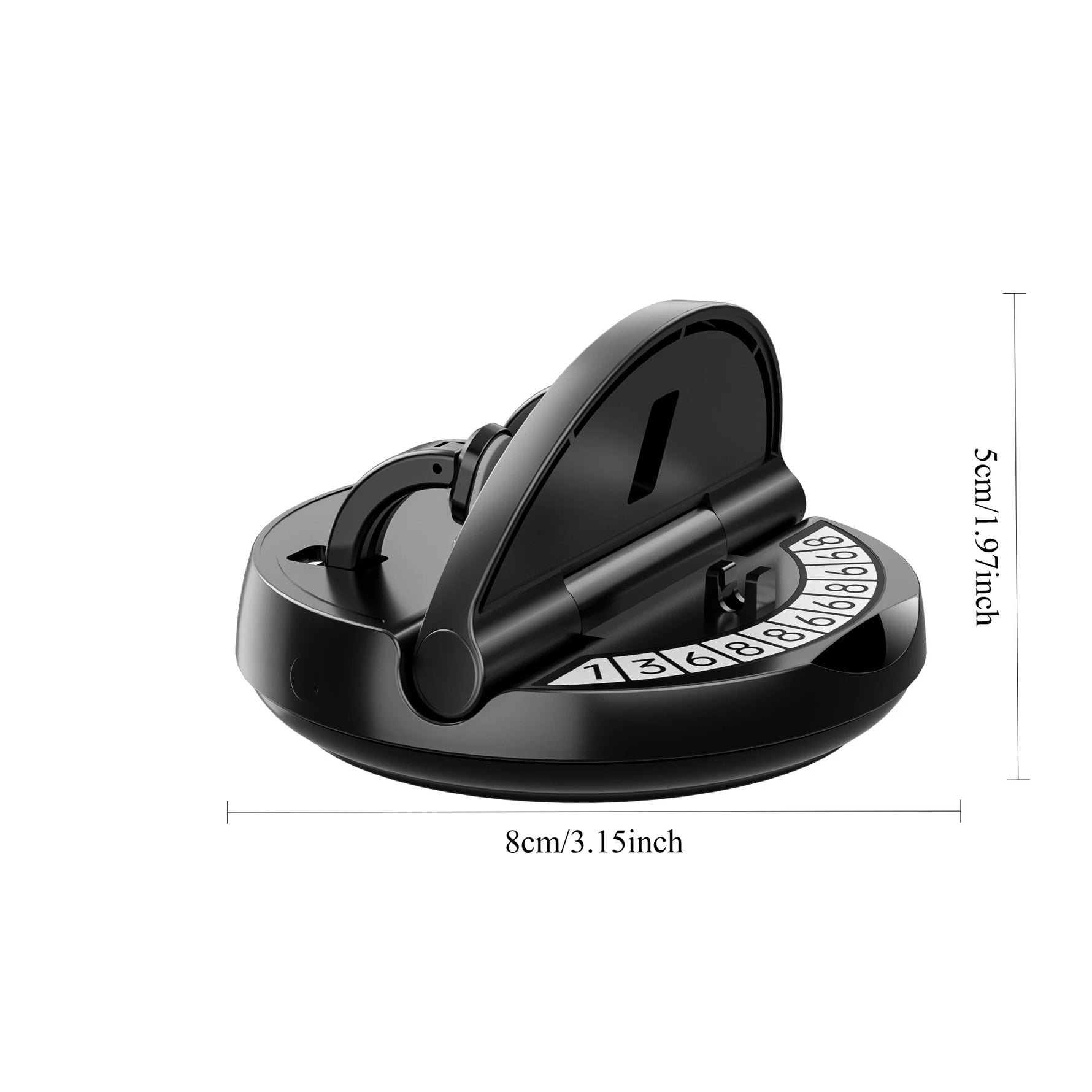 Lcars Car Dashboard 360-Degree [Rotating Phone Holder] with Parking Number Plate, Adjustable Front and Rear Dual-Use Phone Holder, Suitable for Smartphones