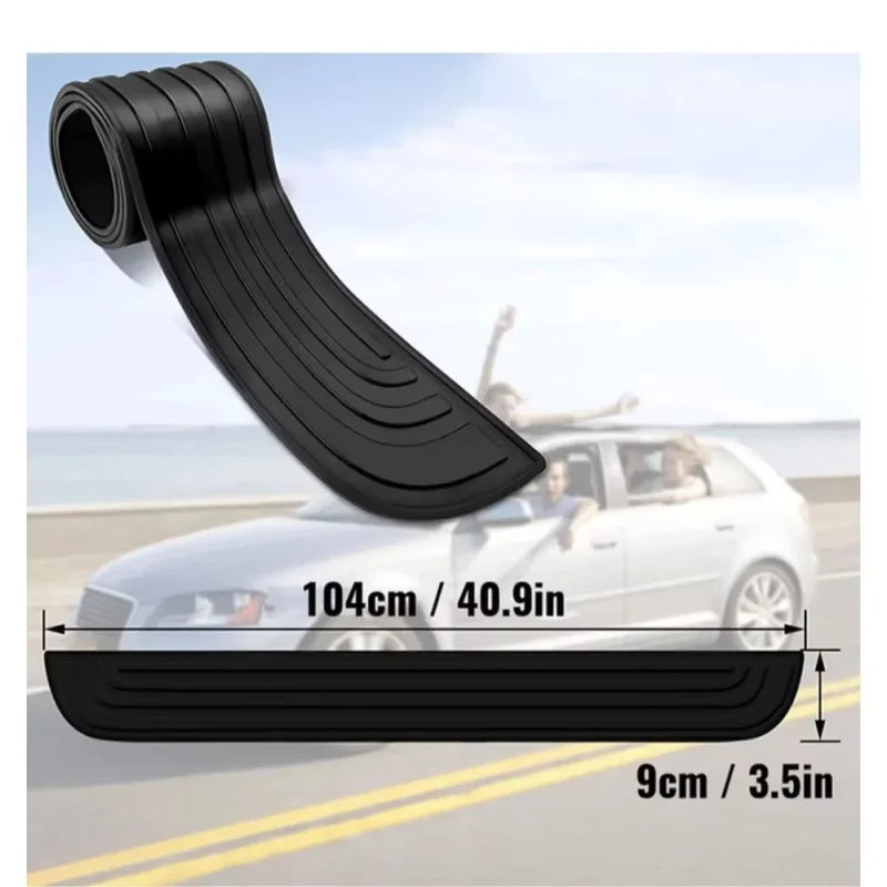 Universal Rear Bumper Guard PVC Rubber Protector Strip Car Trunk Door Sill Plate Protect detail view