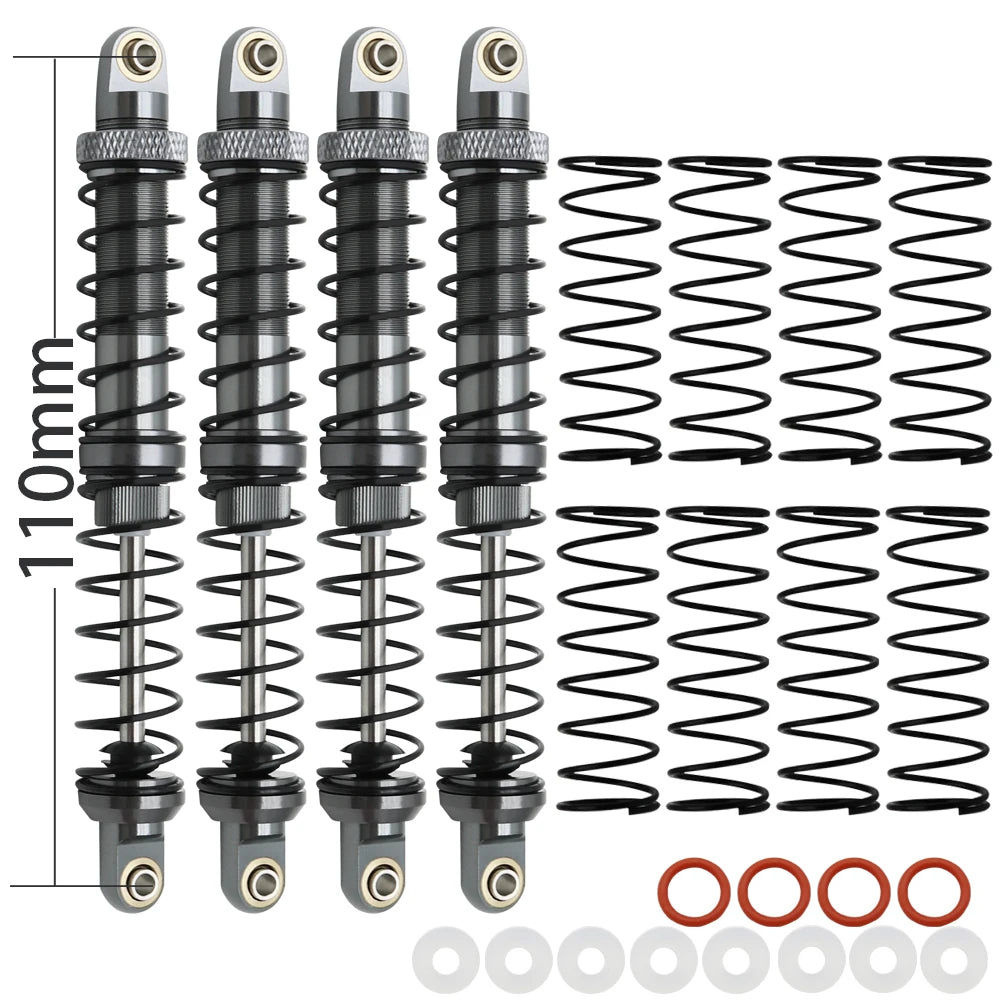 Metal Oil Damper Shock Absorber for 1/10 RC Crawler Axial SCX10 AXI03007 D90 close-up view