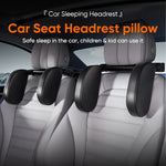 Adjustable Car Headrest Pillow – Memory Foam & PVC Leather Head Support for Adults & Children