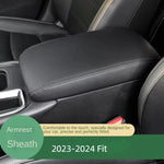 For Honda Fit 2023-2024 Car Center Console Armrest Box Cover Leather Protective Cover Trim