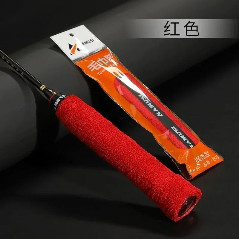 Badminton Racket Long Hair Microfiber Towel Tape Sweat Absorbing Anti-slip Thick Towel close-up view