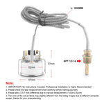 2" 52MM Mechanical Water Temp Gauge | 12V Car Temperature Gauge with Sensor additional angle