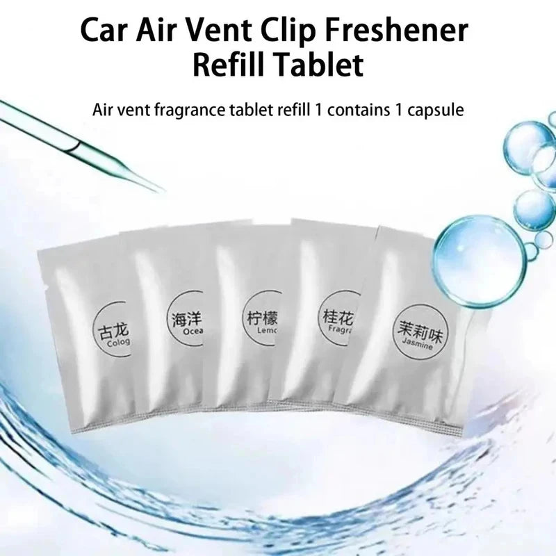 5/10/15pcs Air Freshener Tablets Refill Solid Perfume Aromatherapy Tablets Car Air Vent Fragrances Flavor Diffuser Accessories