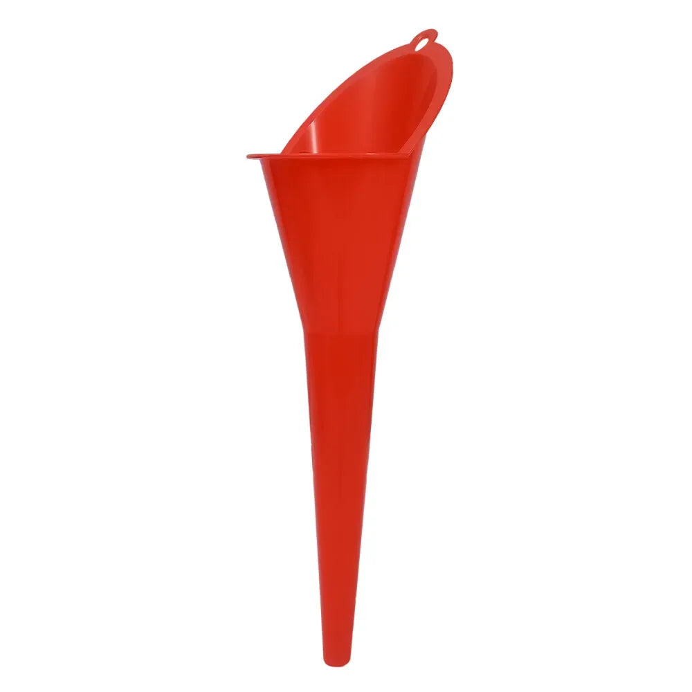 1pc Plastic Long Stem Funnel Universal Car Motorcycle Gasoline Oil Filling Tool Black lifestyle view