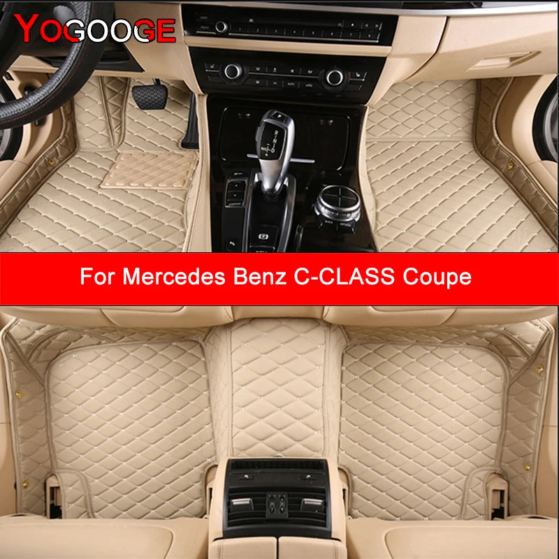 YOGOOGE Custom Car Floor Mats For Mercedes Benz C-CLASS Coupe C204 C205 A205 Auto Carpets Foot Coche
