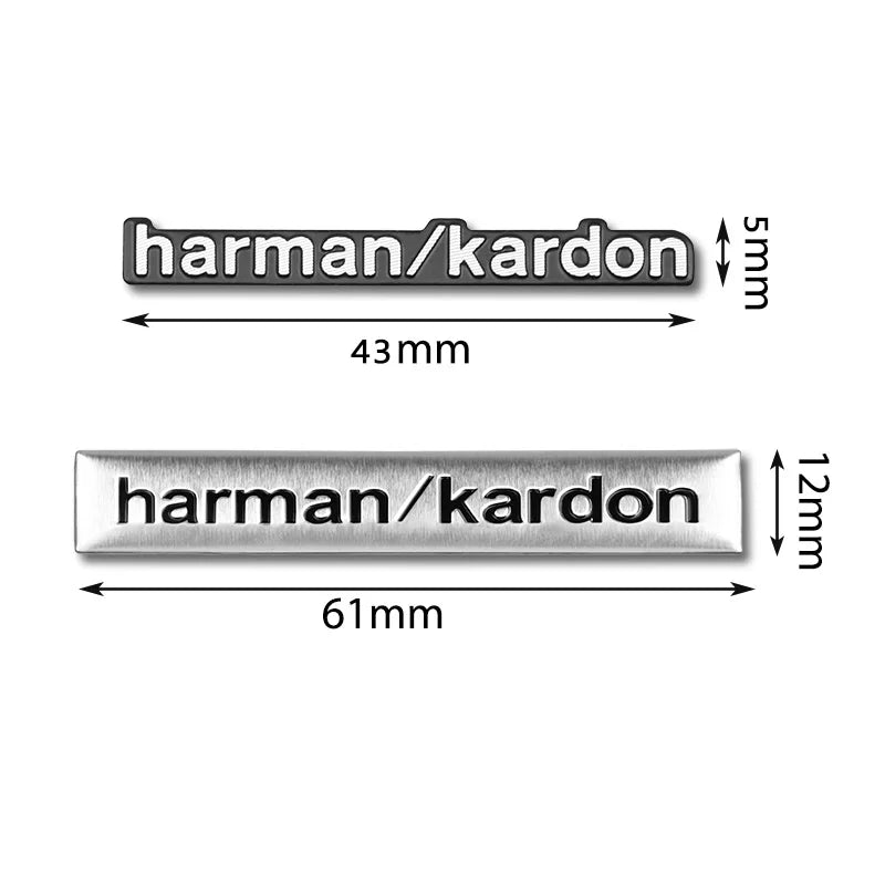 Harman Kardon BOSE Badge aluminum 3D car audio stickers For bmw Dacia Alfa Romeo Lada Skoda Hyundai Infiniti Volvo Audi Jaguar
