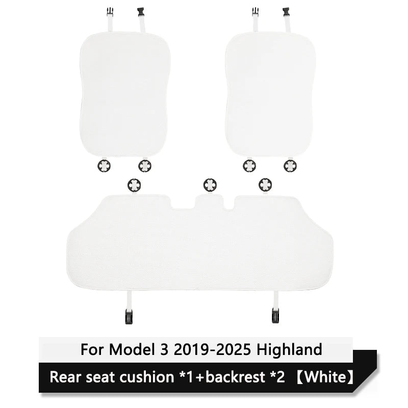 Tesla Model 3 / Y Juniper Ice Silk Seat Cushion Cover | Breathable, 2019–2026 additional angle