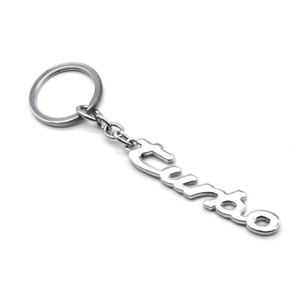 TURBO Keychain Car Key Ring Metal Keychain detail view