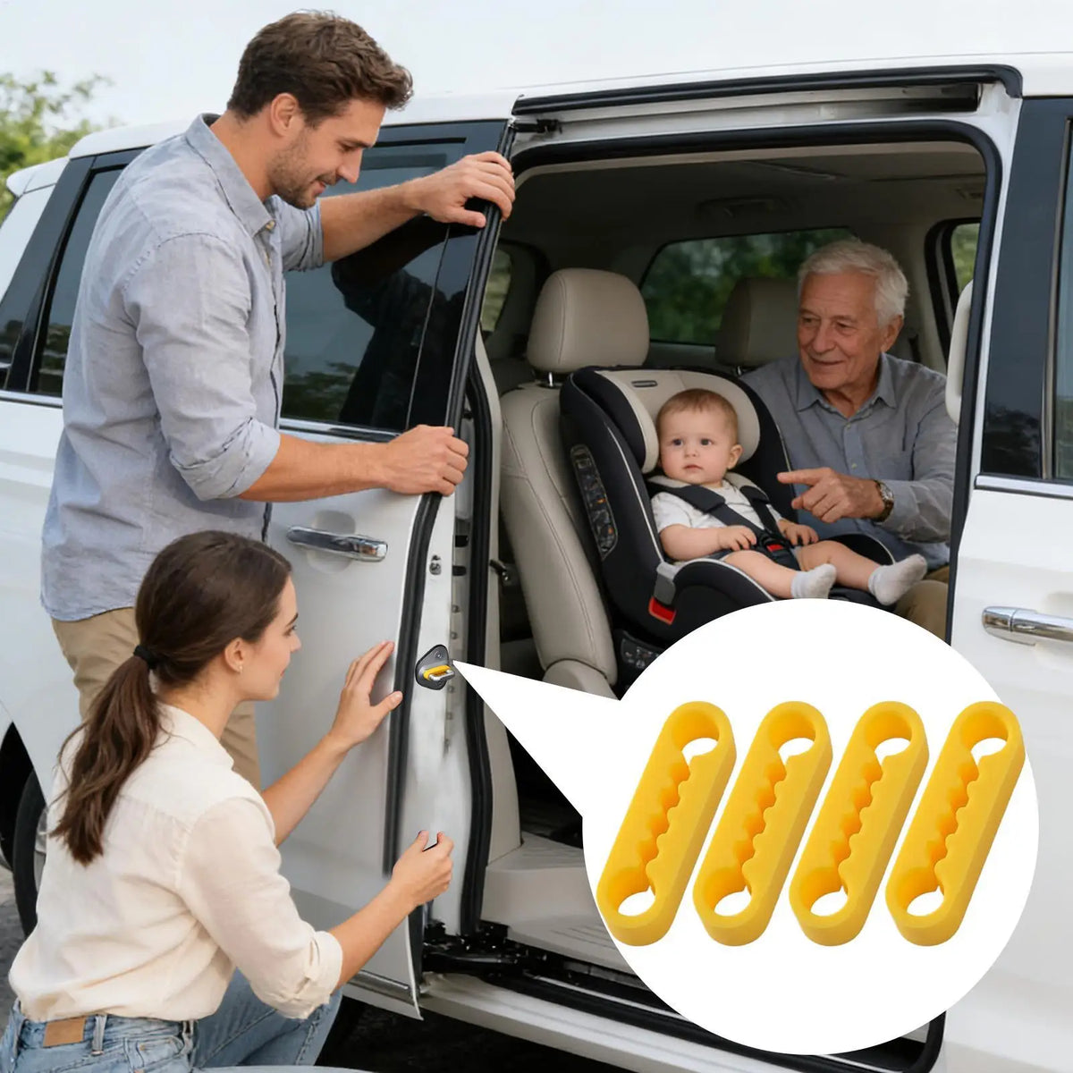 Car Door Shock Absorber Pads Silicone Elastic Damper Cushion Car Door Shock Absorber C close-up view