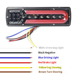 2 Pcs LED Tail Lights with Turn Signals Brake Lights and Reverse Lights | Universal Fi close-up view