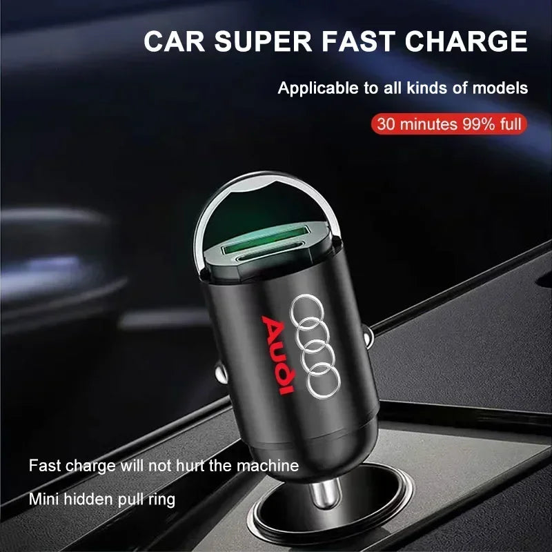 1Pcs Car Charger USB Type-C Fast Charging Adapter For Audi sline TT Q2 Q3 Q5 Q7 Q8 A3 A4 detail view