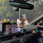 2025 New Miniso Pink Cartoon Cute HelloKitty Car Rearview Mirror Pendant Car Interior Decoration Pendant Cute Bag Pendant